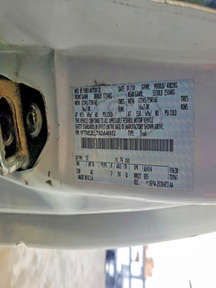 2010 Ford E250 Utility / Service Van