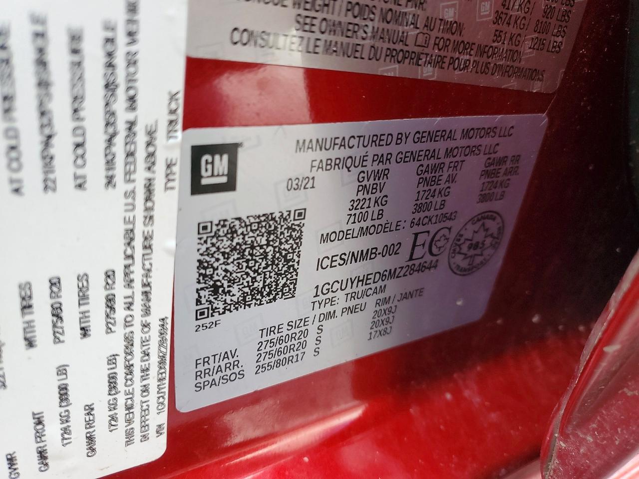 2021 Chevrolet Silverado K1500 High Country