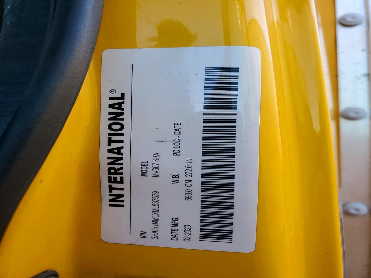 2021 International MV607 BOX Truck