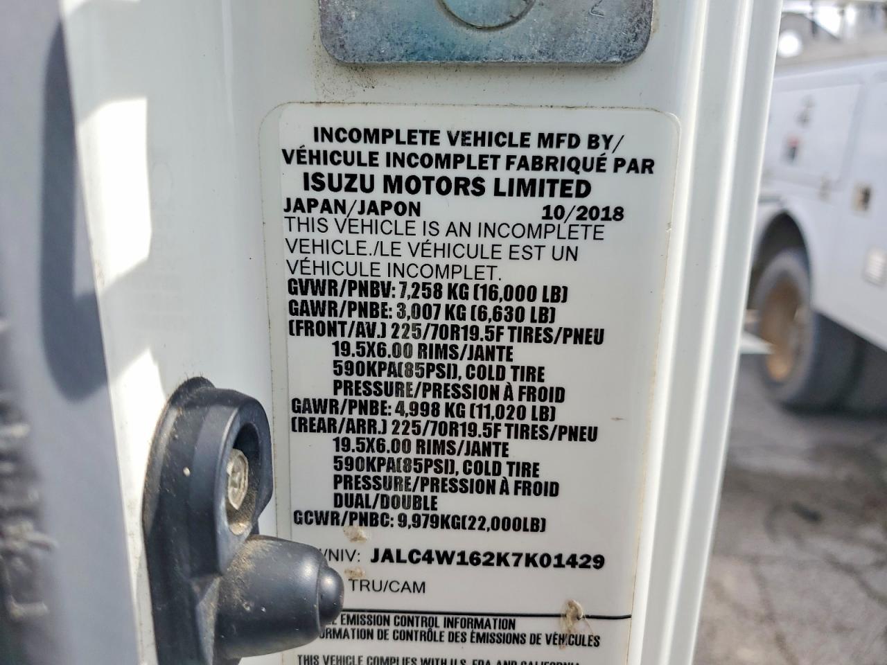 2019 Isuzu NPR XD Dump Flatbed Truck