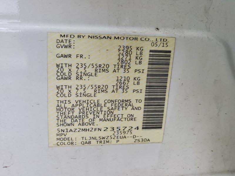 2015 Nissan Murano Platinum