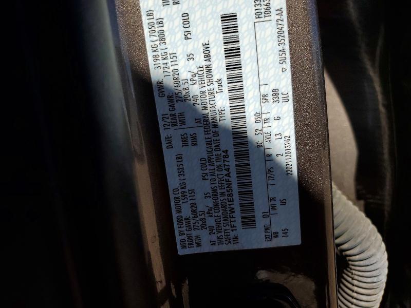 2022 Ford F150 Supercrew