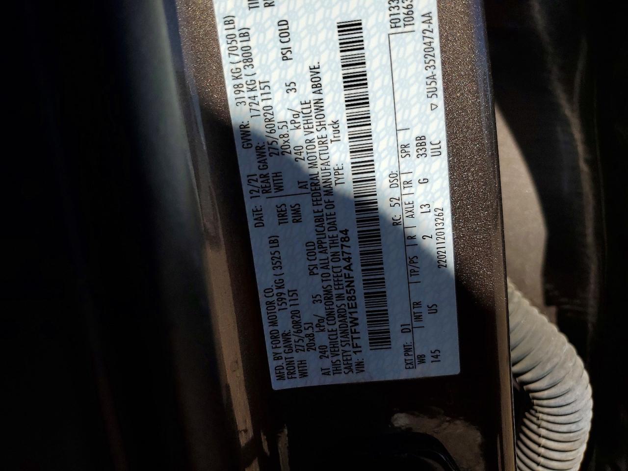 2022 Ford F150 Supercrew