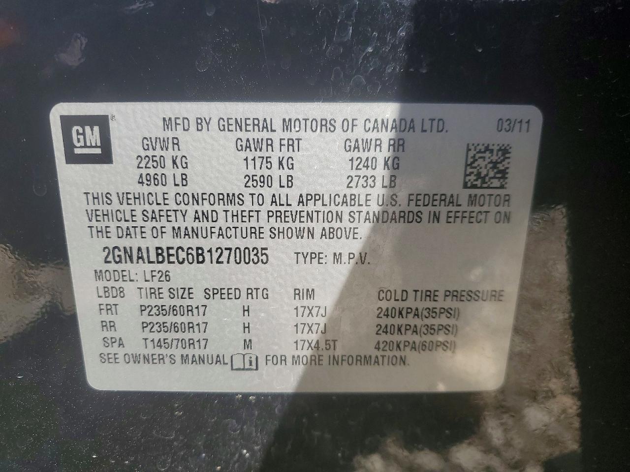 2011 Chevrolet Equinox ls