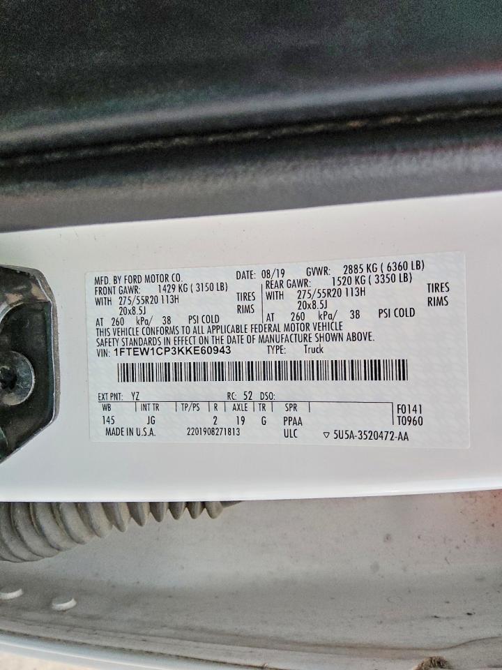 2019 Ford F150 Supercrew