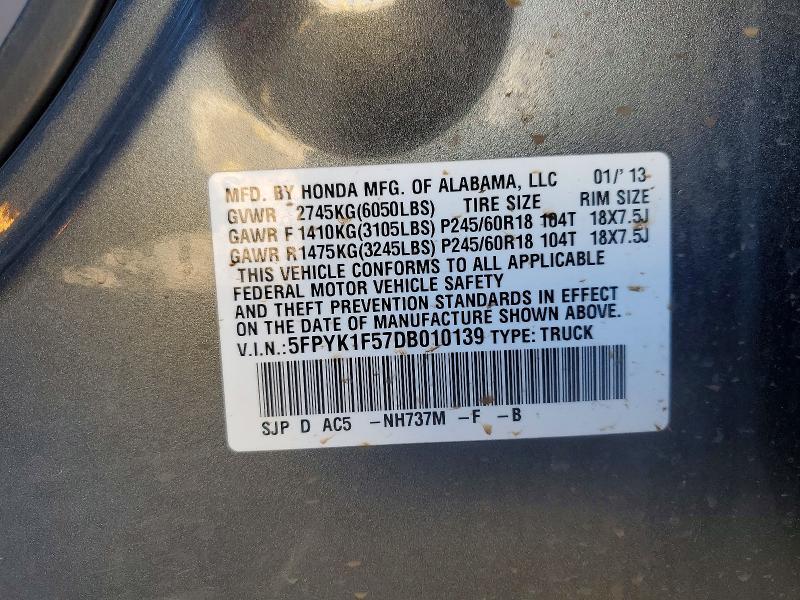 2013 Honda Ridgeline RTL