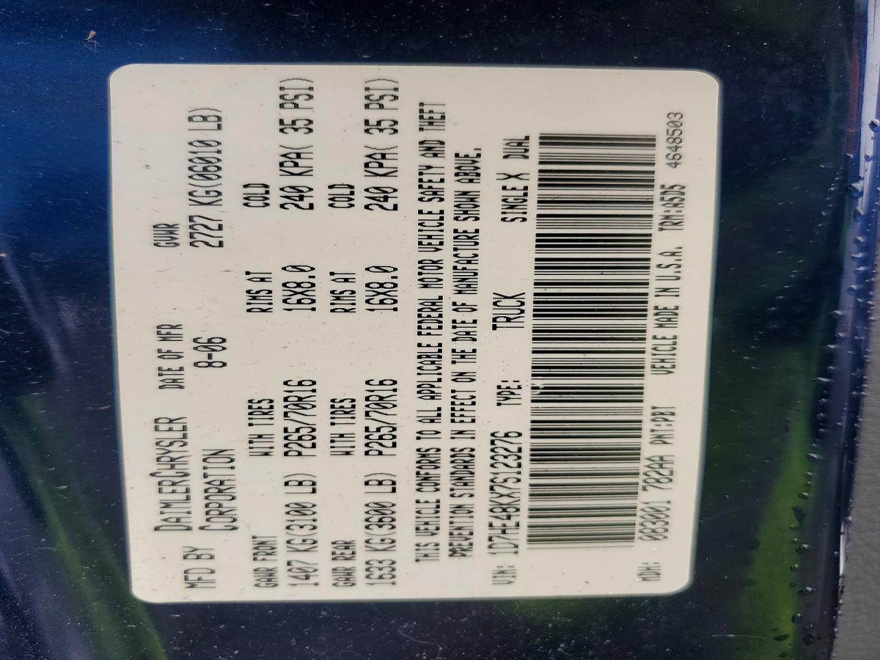 2007 Dodge Dakota Quad SLT