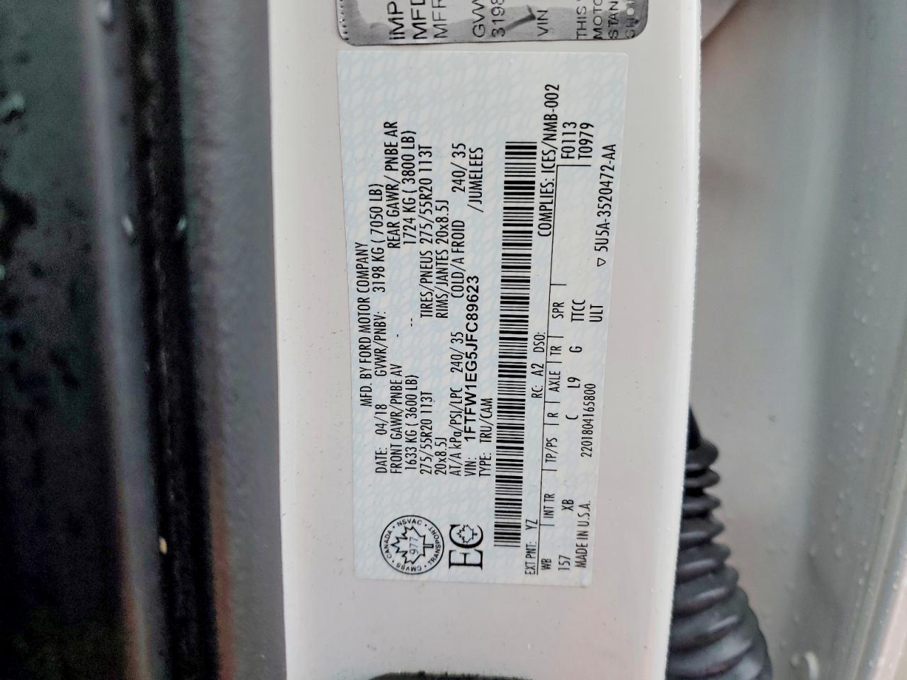2018 Ford F150 Supercrew
