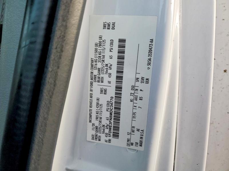 2021 Ford Econoline E350 Super Duty Cutaway van