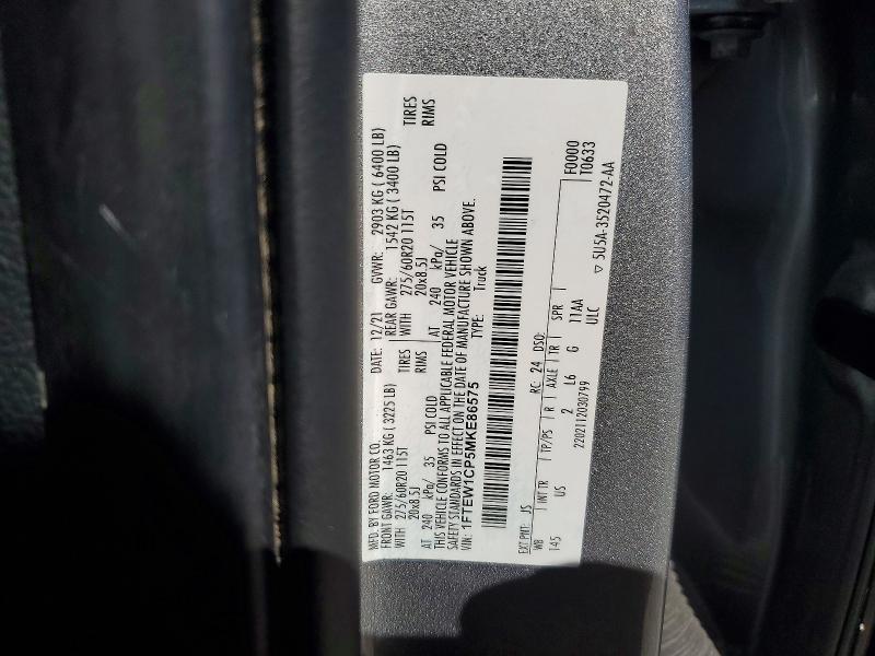 2021 Ford F150 Supercrew