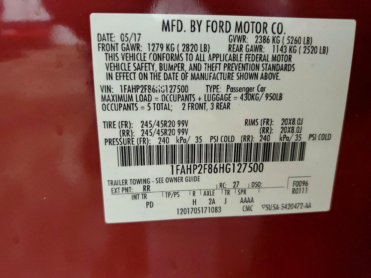 2017 Ford Taurus Limited