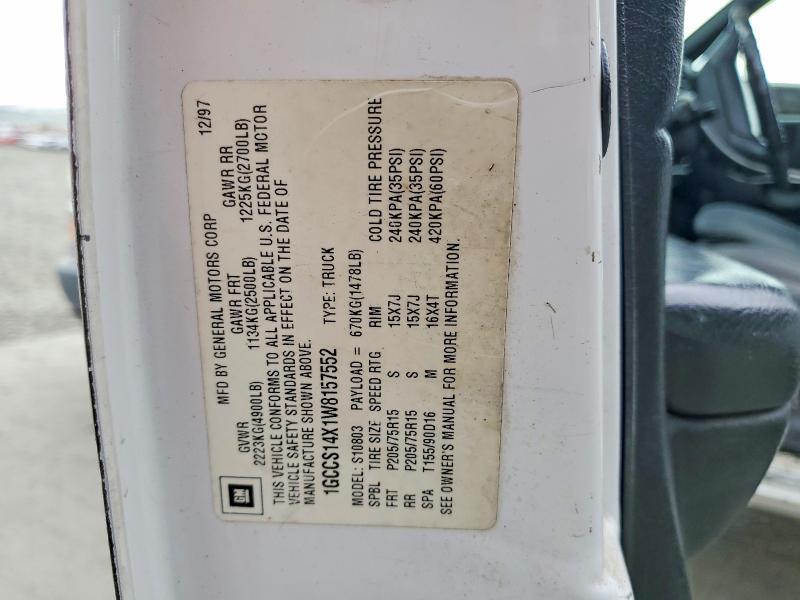 1998 Chevrolet S Truck S10