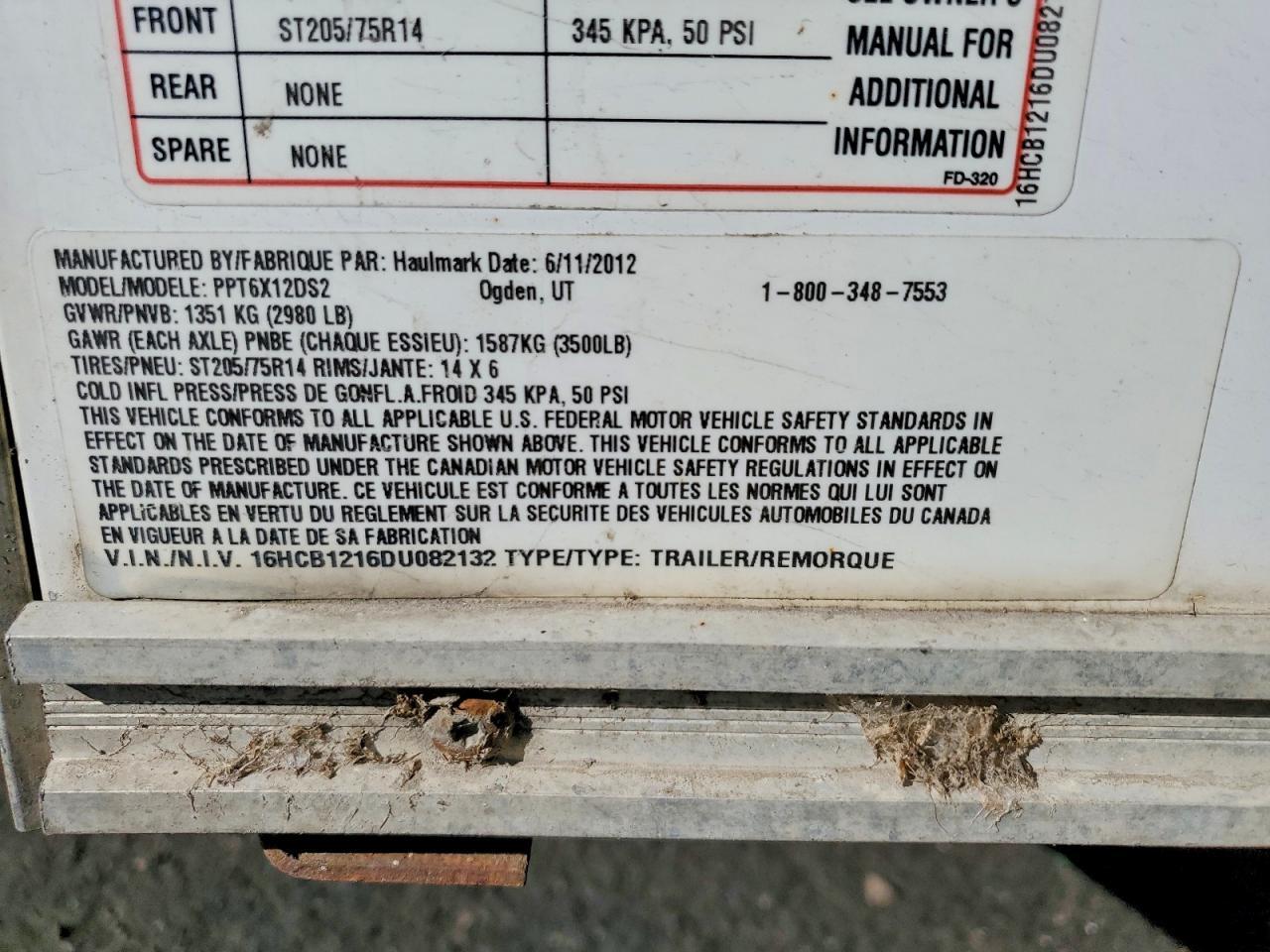 2013 Haulmark Enclosed Cargo Trailer