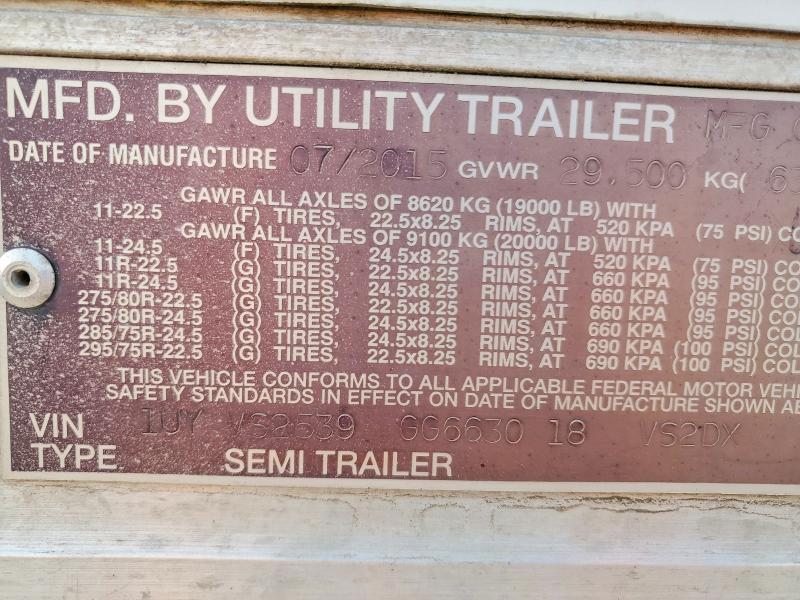 2016 Utility Trailer 2016 Utility VS2DX DRY Van Trailer