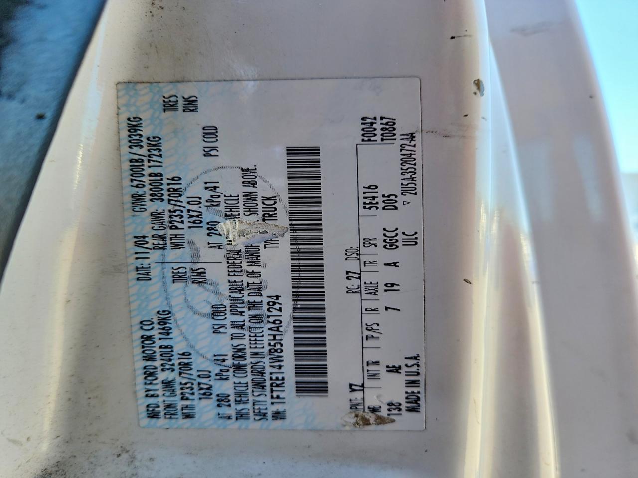 2005 Ford Econoline E150 van