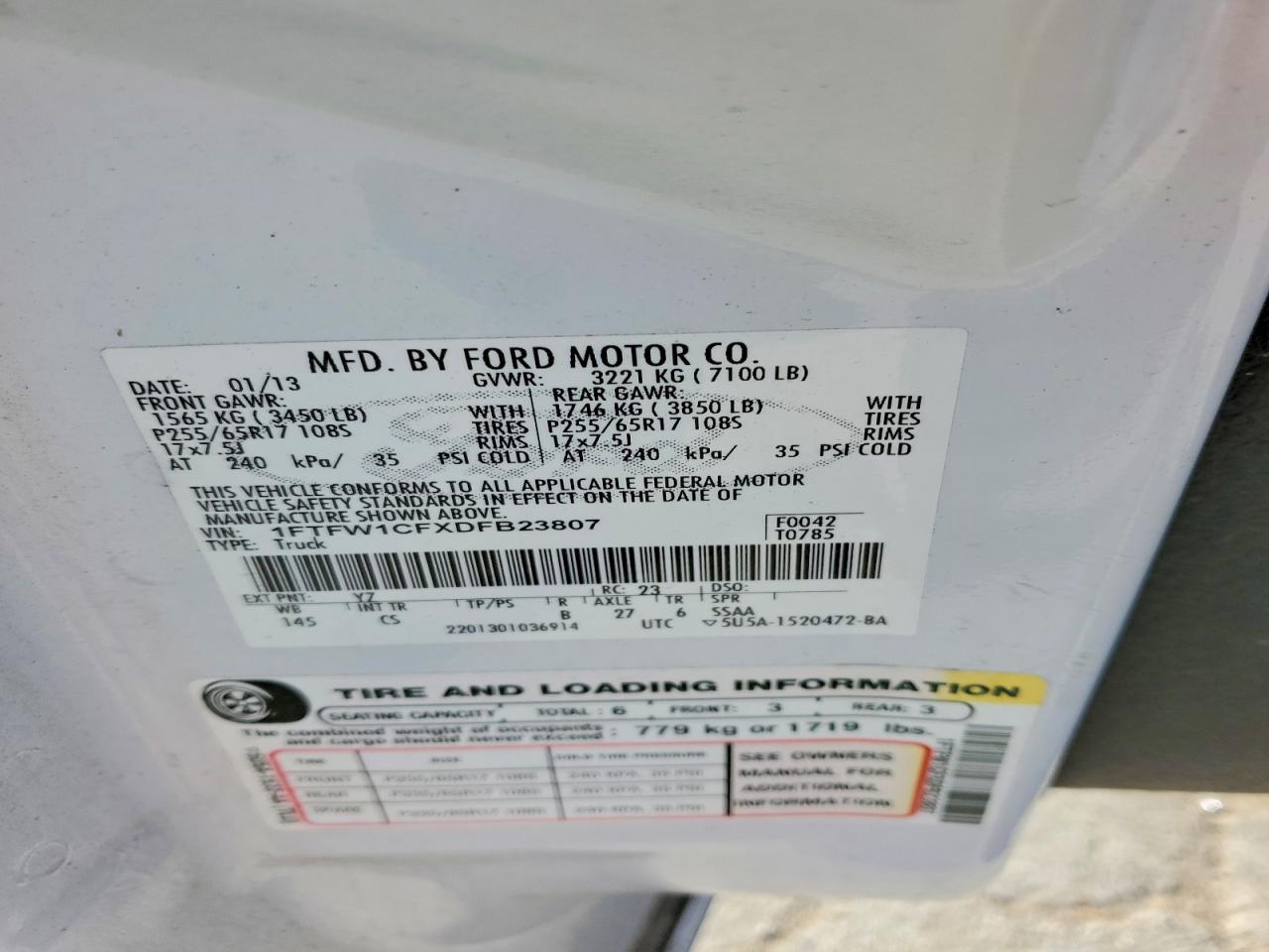 2013 Ford F150 Supercrew