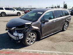 Salvage cars for sale from Copart Rancho Cucamonga, CA: 2021 Toyota Sienna Limited