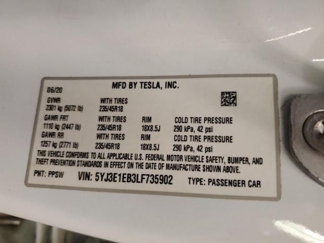 2020 Tesla Model 3