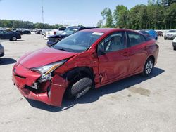 Vehiculos salvage en venta de Copart Dunn, NC: 2018 Toyota Prius