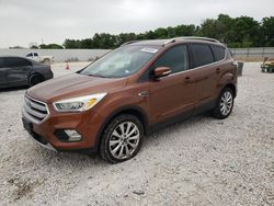 Salvage cars for sale from Copart New Braunfels, TX: 2017 Ford Escape Titanium
