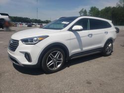 Salvage cars for sale from Copart Dunn, NC: 2017 Hyundai Santa FE SE Ultimate