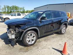 Toyota Highlander Vehiculos salvage en venta: 2015 Toyota Highlander LE