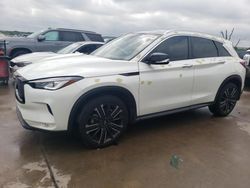 Salvage cars for sale from Copart Grand Prairie, TX: 2022 Infiniti QX50 Luxe