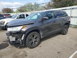 Vehiculos salvage en venta de Copart Moraine, OH: 2019 Toyota Highlander LE