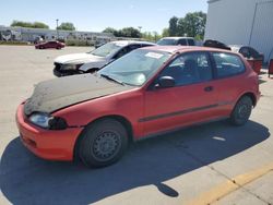 Honda Civic DX salvage cars for sale: 1995 Honda Civic DX