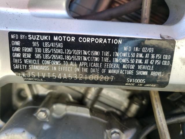2003 Suzuki SV1000 SK3