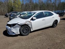 Salvage cars for sale from Copart Bowmanville, ON: 2016 Toyota Corolla L