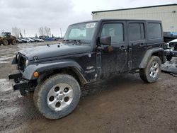Salvage cars for sale from Copart Rocky View County, AB: 2013 Jeep Wrangler Unlimited Sahara