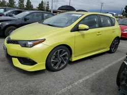 Salvage cars for sale from Copart Rancho Cucamonga, CA: 2017 Toyota Corolla IM