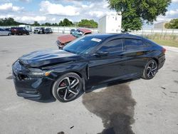 Salvage cars for sale from Copart Orlando, FL: 2018 Honda Accord Sport