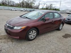 Honda salvage cars for sale: 2012 Honda Civic LX