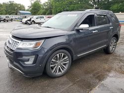 Ford Explorer salvage cars for sale: 2017 Ford Explorer Platinum