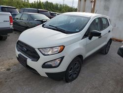 Ford Ecosport S salvage cars for sale: 2020 Ford Ecosport S