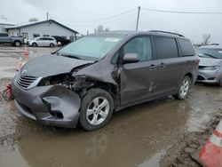 Salvage cars for sale from Copart Pekin, IL: 2016 Toyota Sienna LE