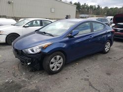 Salvage cars for sale from Copart Exeter, RI: 2016 Hyundai Elantra SE