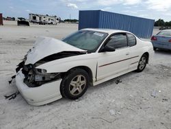 Chevrolet Monte Carlo ss salvage cars for sale: 2001 Chevrolet Monte Carlo SS