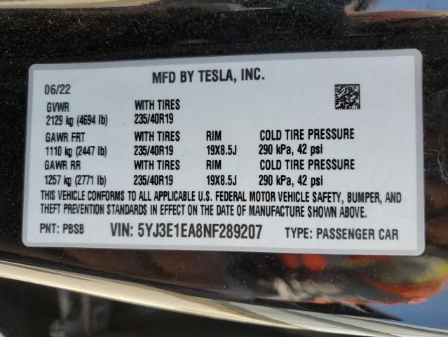 2022 Tesla Model 3