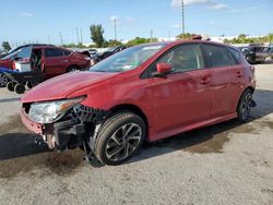 Salvage cars for sale from Copart Miami, FL: 2018 Toyota Corolla IM