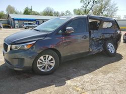 Salvage cars for sale from Copart Wichita, KS: 2017 KIA Sedona LX