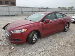 2015 Ford Fusion SE en venta en Kansas City, KS