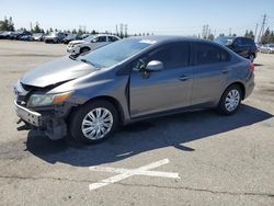 Salvage cars for sale from Copart Rancho Cucamonga, CA: 2012 Honda Civic LX