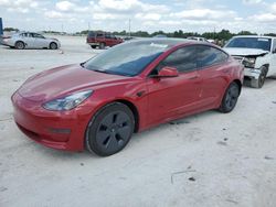 Tesla salvage cars for sale: 2022 Tesla Model 3