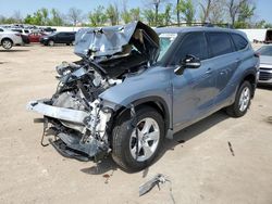 Toyota Highlander salvage cars for sale: 2022 Toyota Highlander Hybrid LE