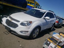 Salvage cars for sale from Copart Vallejo, CA: 2016 Chevrolet Equinox LT