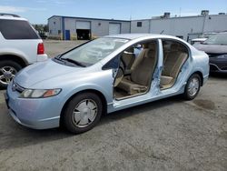 Honda Civic salvage cars for sale: 2006 Honda Civic Hybrid