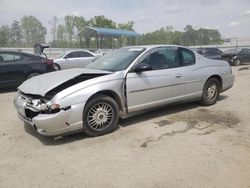 Chevrolet Montecarlo salvage cars for sale: 2000 Chevrolet Monte Carlo LS